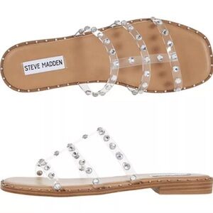 Steve Madden Cream Studded Sandals